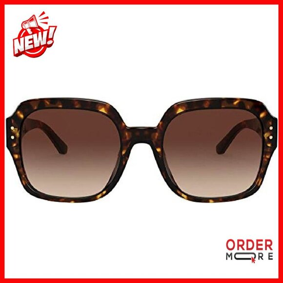 Plastic Square Sunglasses with Brown Gradient Lens for Women